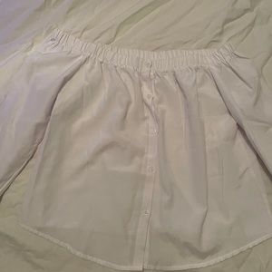 White off shoulder top